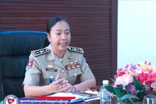 La general camboyana Chey Beaupha, vicepresidenta de la Asociación de Exalumnos de Camboya en Vietnam (CAVA). (Foto: VNA)