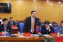 El presidente del Consejo Popular de la provincia de Töv de Mongolia, Ts.Jambalsuren, habla en el evento. (Fotografía: VNA)