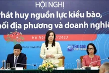 Le Thi Thu Hang, vicecanciller de Vietnam, habla en la conferencia de prensa. (Foto: VNA)