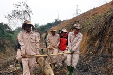 Trasladan una bomba de 220 kilogramos a lugar seguro para su destrucción. (Foto: VNA)