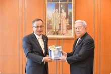 El presidente de Consejo Privado de Tailandia, Surayud Chulanont, y el embajador de Vietnam en Bangkok, Phan Chi Thanh. (Foto: VNA)