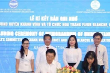 Firma de un memorando de entendimiento. (Foto: khanhhoa.gov.vn)