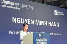 Nguyen Minh Hang, viceministra de Relaciones Exteriores de Vietnam, habla en la Cumbre. (Foto: VNA)