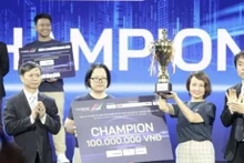 BUYO Bioplastics recibe el primer premio de TECHFEST Vietnam 2023. (Foto: VNA)