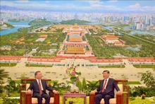 El secretario general y presidente de Vietnam, To Lam, sostiene conversaciones con su homólogo chino, Xi Jinping. (Foto: VNA)