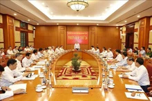 El secretario general del Partido Comunista de Vietnam y presidente del país, To Lam, dirige la cita. (Foto: VNA)