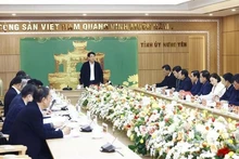 El presidente vietnamita, Luong Cuong, habla en el evento. (Foto: VNA)