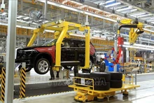 Una fábrica de automóviles de VinFast en la ciudad de Hai Phong (Fuente: BNEWS)