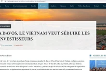 El artículo publicado por el sitio de noticias de Suiza, La Tribune des Nations. (Foto: VNA) 
