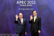 El presidente de Vietnam, Nguyen Xuan Phuc, y el primer ministro de Tailandia, Prayut Chan-o-cha, en la 29 Reunión del APEC. (Fotografía: VNA)