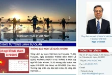 Anuncio sobre el nuevo sitio web. (Fotografía: VNA) 