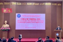 Phan Anh Son, vicepresidente de VUFO y subjefe del Comité del Trabajo sobre ONG extranjeras, habla en el evento.