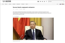 Artículo publicado en la revista del Centro de pronósticos geopolíticos de Rusia sobre la lucha anticorrupción en Vietnam. (Foto: VNA)