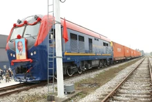 Inauguran servicios de transporte ferroviário de carga internacional en Bac Giang. (Foto: Nhan Dan)
