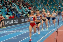 Nguyen Thi Oanh obtiene la medalla de oro en la prueba de mil 500 metros femenino. (Fotografía: webthethao.vn)