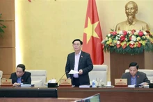 El presidente de la Asamblea Nacional de Vietnam, Vuong Dinh Hue, en la cita. (Fotografía: VNA)