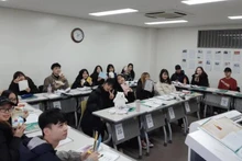 Estudiantes vietnamitas en la ciudad surcoreana de Daegu. (Foto: VNA)