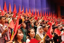 Los delegados en la sesión inaugural del décimo Congreso Nacional del Frente de la Patria de Vietnam (FPV) del período 2024-2029. (Foto: VNA)