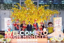 Vietjet recibe con júbilo el año nuevo en aeropuertos nacionales e internacionales. (Foto: VNA)