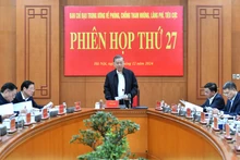 [Foto] Líder partidista de Vietnam preside reunión sobre lucha contra corrupción y despilfarro
