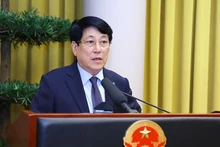 El presidente Luong Cuong en la oficina. (Foto: VNA)