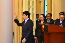 [Foto] Presidente vietnamita asiste a conferencia de balance de trabajos de la Oficina Presidencial