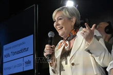 Halla Tómasdóttir, presidenta de la República de Islandia. (Foto: VNA)