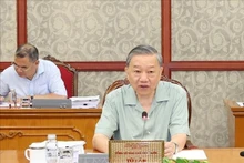 El secretario general del Partido Comunista (PCV) y presidente de Vietnam, To Lam en la reunión. (Foto: VNA)