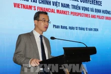 El vicepresidente a cargo de la CNSF, Vu Nhu Thang, habla en el evento (Foto: VNA)