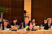 El presidente del Tribunal Supremo Popular de Vietnam, Nguyen Hoa Binh, en la conferencia. (Fotografía: VNA)