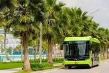 Un autobús eléctrico Vinbus. (Fotografía: VinGroup)