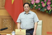 El primer ministro de Vietnam, Pham Minh Chinh, habla en el evento. (Fotografía: Nhan Dan)