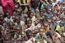 Niños en un campo de refugiados en Bangui, de la República Centroafricana. (Fotografía: AFP/ VNA) 