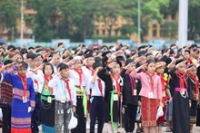 Los delegados son 263 niños destacados de los 54 grupos étnicos de Vietnam. (Fotografía: tienphong.vn)