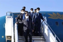 El presidente de Vietnam, Nguyen Xuan Phuc, arriba al Aeropuerto Internacional de Haneda, en Tokio. (Fotografía: VNA)