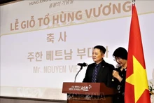 Nguyen Viet Anh, ministro consejero de la Embajada de Vietnam en Corea del Sur, habla en el evento. (Foto: VNA)