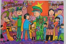Una obra en el concurso. (Foto: baochinhphu.vn)