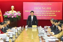 [Foto] Conferencia para aprobar borrador del informe sobre resultados de inspección al Comité partidista de Quang Ninh