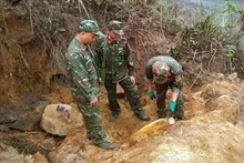 Detonan con éxito bomba remanente de la guerra en provincia de Quang Tri. (Foto: VNA)