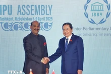 El presidente de la ANV, Tran Thanh Man, se reúne con el presidente de la Cámara de Representantes de la India, Om Birla. (Foto: VNA)