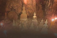 Estatuas de Buda dentro de una cueva en la aldea de Nadee, distrito de Viengthong, provincia de Borikhamxay. (Foto: The Star)