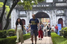 El Templo de la Literatura, uno de los principales destinos de turistas extranjeros al visitar Hanói. (Foto: VNA)