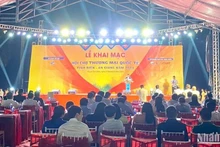 En el acto inaugural de la feria. 