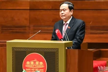 El presidente de la ANV, Tran Thanh Man, interviene en el acto. 