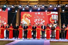 En la inauguración del evento.