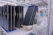 Una fábrica china produce paneles solares en la provincia vietnamita de Thai Nguyen (Foto: VNA)