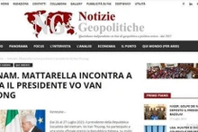 El periódico Notizie Geopolitiche informa sobre la visita del presidente vietnamita, Vo Van Thuong, a Italia. (Foto: VNA)