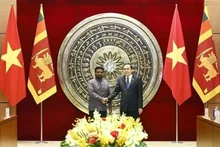 El presidente de la AN, Tran Thanh Man, recibe al presidente de Sri Lanka, Anura Kumara Dissanayaka. (Foto: VNA)