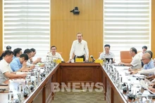 El viceministro de Agricultura y Medio Ambiente, Phung Duc Tien, en la conferencia de prensa. (Foto: Bnews)