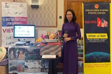 El stand sobre las marcas de las corporaciones, asociaciones y grandes empresas y de productos vietnamitas. (Foto: vietnet24.vn)